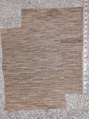 Chilewich Bamboo Placemats - Set of 2 , Camel, New